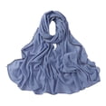 thumbnail image 1 of Clearance!Uooqdmx Head Scarf, Chiffon Scarf, Head Scarf for Women's Hair, Women's Solid Color Crinkled Hat with Muslim Ethnic Hijab, Head Coverings for Women, Navy 1 A, 1 of 9