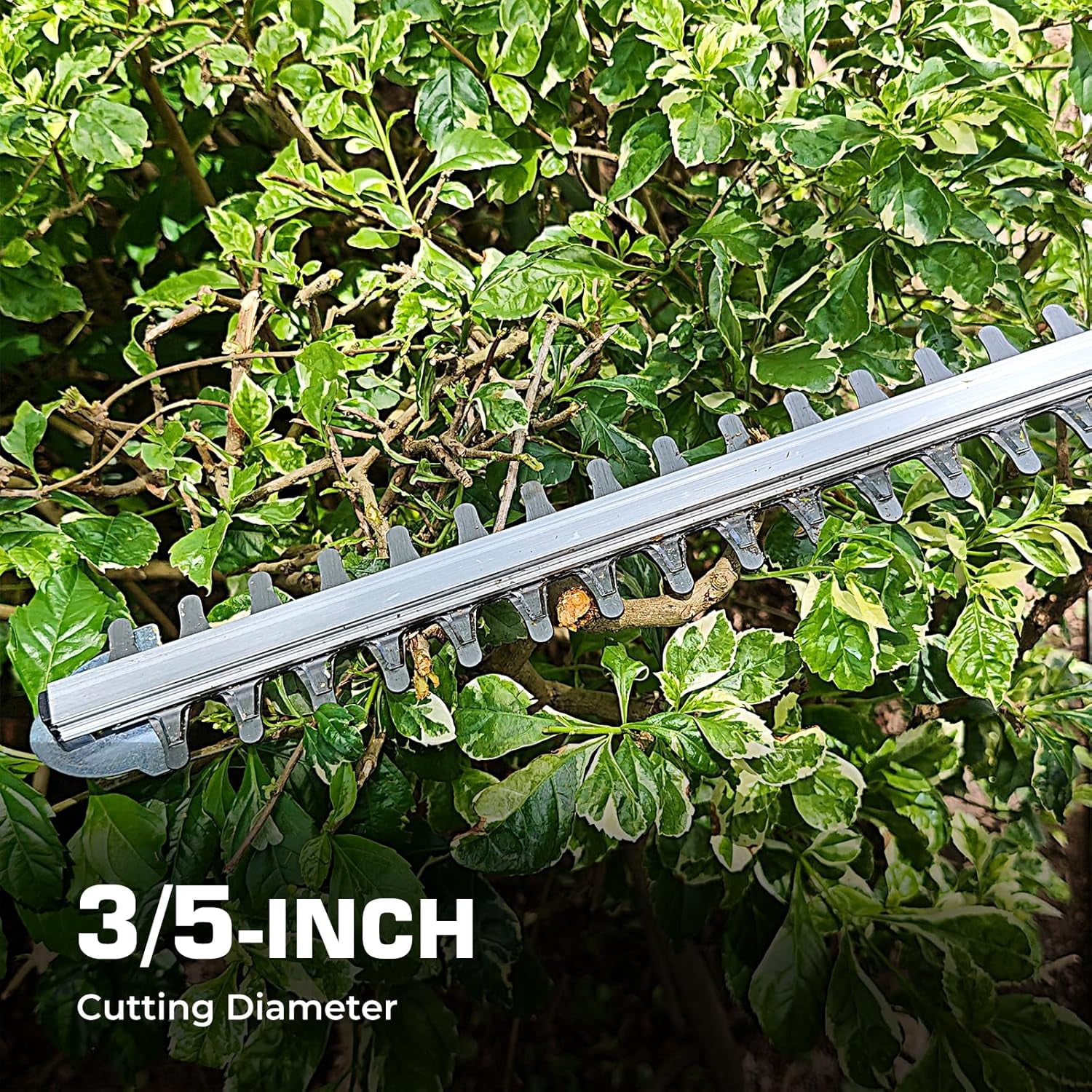 20-Inch Cordless Hedge Trimmer with Dual Action Blades and 180 Rotatable Handle for Garden Shaping