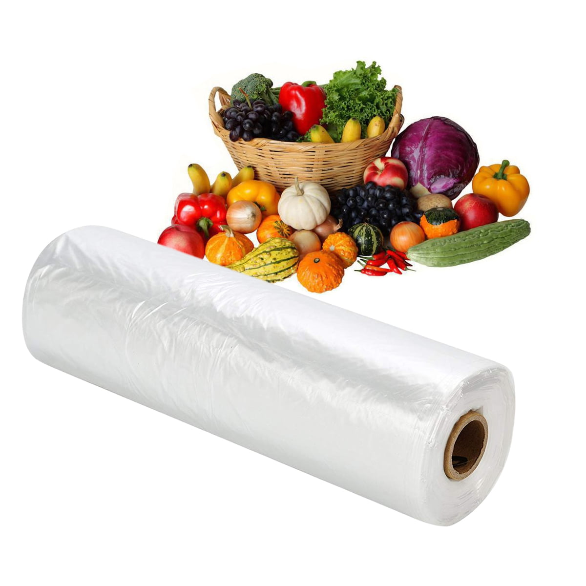 Natural Polythene Clear HD Polythene Bags On A Roll For Fruit/Veg/Food/Meat 