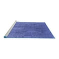 thumbnail image 2 of Ahgly Company Machine Washable Indoor Rectangle Oriental Blue Industrial Area Rugs, 7' x 9', 2 of 4