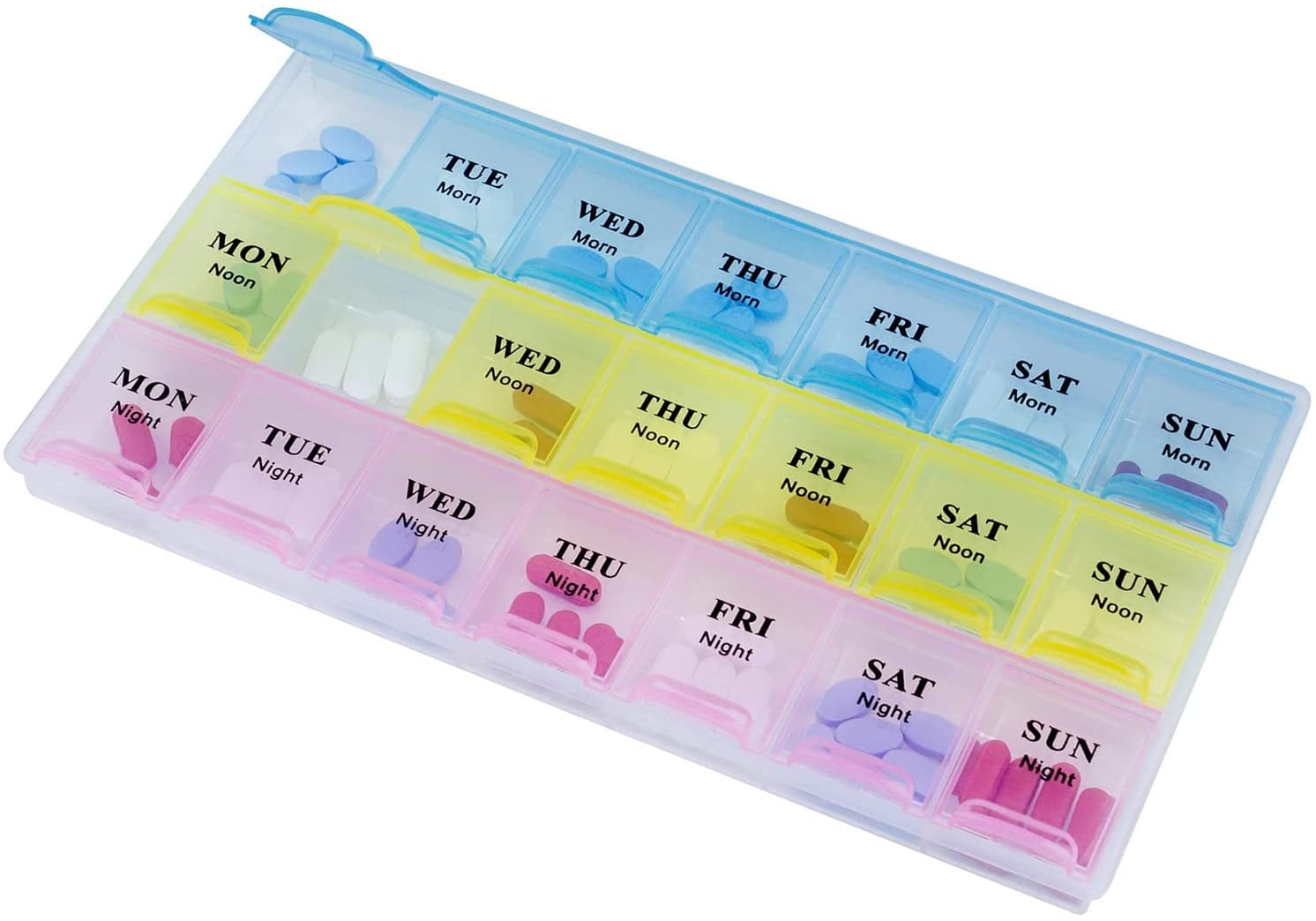 MEDca Weekly Pill Organizer, Three-Times-a-Day, 1 Pill Organizer by MEDca