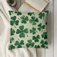 thumbnail image 3 of ST Patricks Day Stripes Throw Pillow Covers,Green Shamrocks Decoration for Sofa Couch, 3 of 5