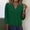 Green, variant on 3/4 Length Sleeve Womens Tops V Neck Lace Embroidered Summer Blouses Loose Fit Tunic Dressy Casual