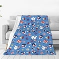 thumbnail image 1 of Balery Colorful Sailing Ship Manta de Felpa Suave y Acogedora – Cobija de Franela Aterciopelada para Cama, Lavable y Cálida para Sofá, Mascotas, Transpirable-80"x60", 1 of 7