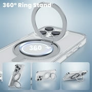 TOPVISION iPhone 14 Pro Case MagSafe Compatible, Acrylic Phone Case with 360° Magnetic Ring Stand