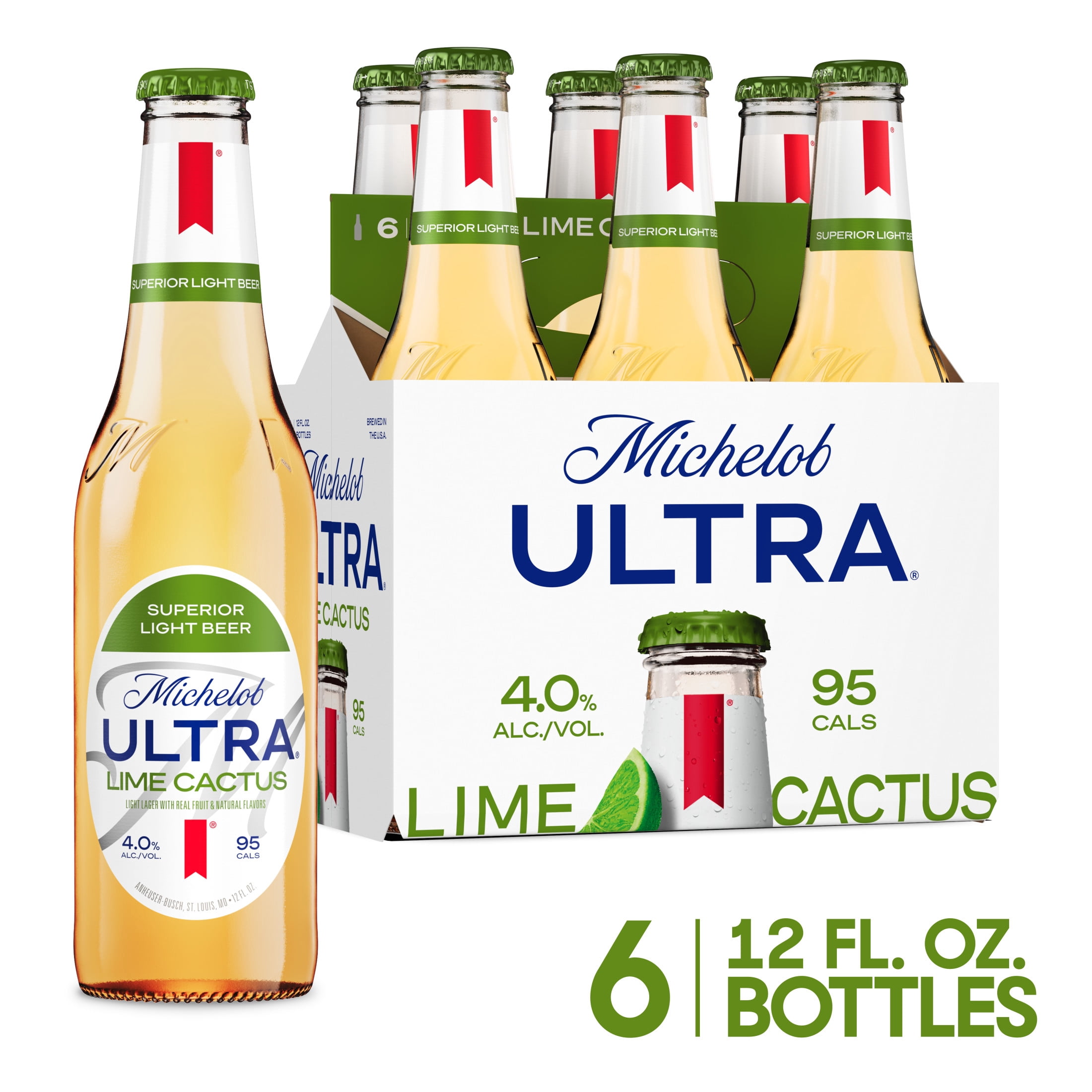 Michelob ULTRA Lime Cactus American Beer 6 pack 12 fl oz Glass