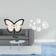 thumbnail image 2 of Reloj De Pared De Acrílico Con Diseño De Mariposa Y Pez, Pegatinas Decorativas De Espejo Que No Hacen Tictac, Arte Extraíble Para Oficina, Comedor, Habitación Infantil, Granja, 2 of 8