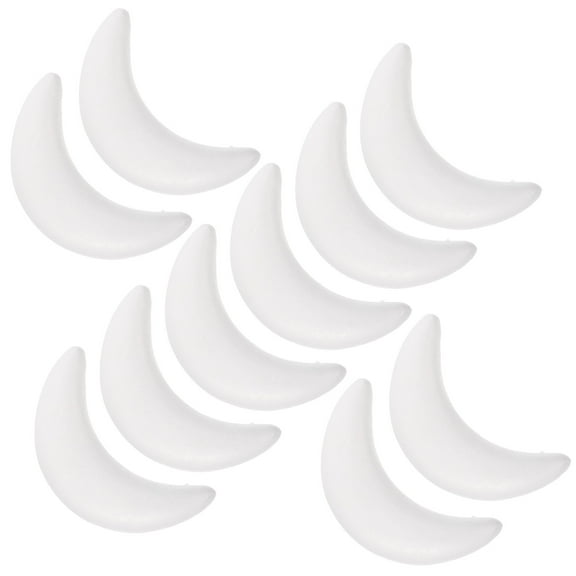 FELTECHELECTR 10Pcs Moon Foams Craft for Holiday Ornaments and Unique Decorations