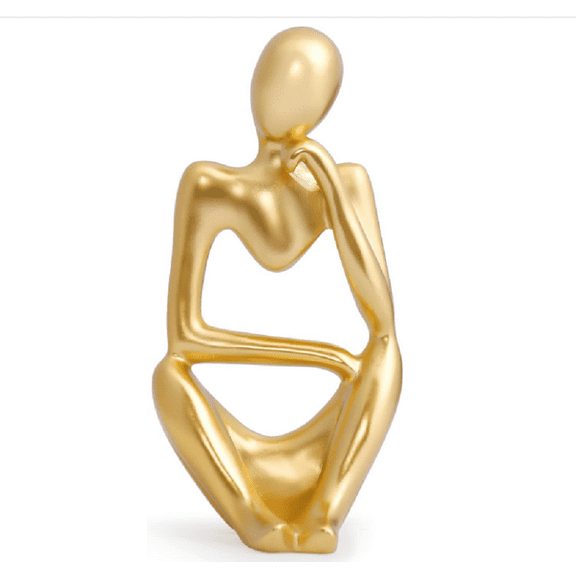 Adarl Resin Statue Thinker Style Decoration Abstract Sculptures Collectible Figurines for Home Decor Modern Office Shelf Desktop ,