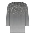 thumbnail image 5 of Womens 3/4 Length Sleeve Tops Casual Henley Summer Shirts Loose Fit Three Quarter Length Sleeve Blouses, 5 of 5
