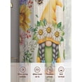 thumbnail image 6 of Sunflowers Sheer Curtains 108 Inch Length 2 Panels for Living Room, Spring Gnomes Hydrangea Daisy Botanical Beige Voile Kitchen Curtain Set, Luxury Privacy Drapes Window Treatment for Bedroom, 6 of 7