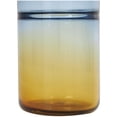 thumbnail image 4 of DecMode 13" Handmade Ombre Blue Glass Vase with Yellow Base, 4 of 9