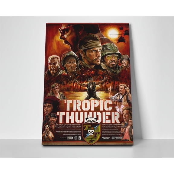 Tropic Thunder Poster or Wrapped Canvas