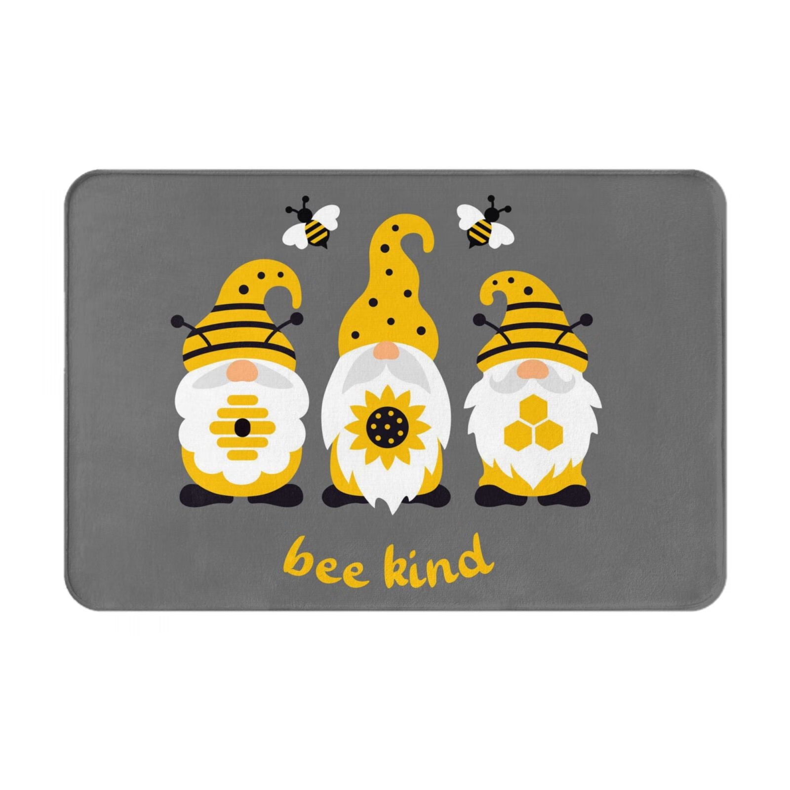 JOOCAR Bee Kind Kitchen Mat and Rug, 24 x 16 Inches NonSlip Floor Mats