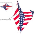 thumbnail image 3 of 2PCS Dual-Layer Design Patriotic Dog Bandanas Outfit,Large Summer Triangle Reversible Memorial Day Independence Day American Flag 4th of July Scarf for Big Boy and Girl Dogs Red White Blue, 3 of 7