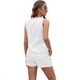 thumbnail image 3 of Women'S Summer 2 Piece Outfits Shorts Sets Matching Set Loungewear White S, 3 of 10