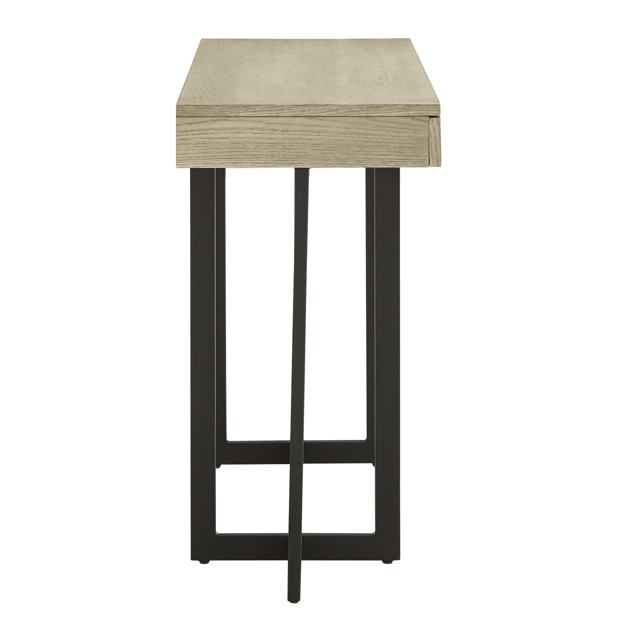 Weston Home Nadian Wood and Metal Console Table, Ivory