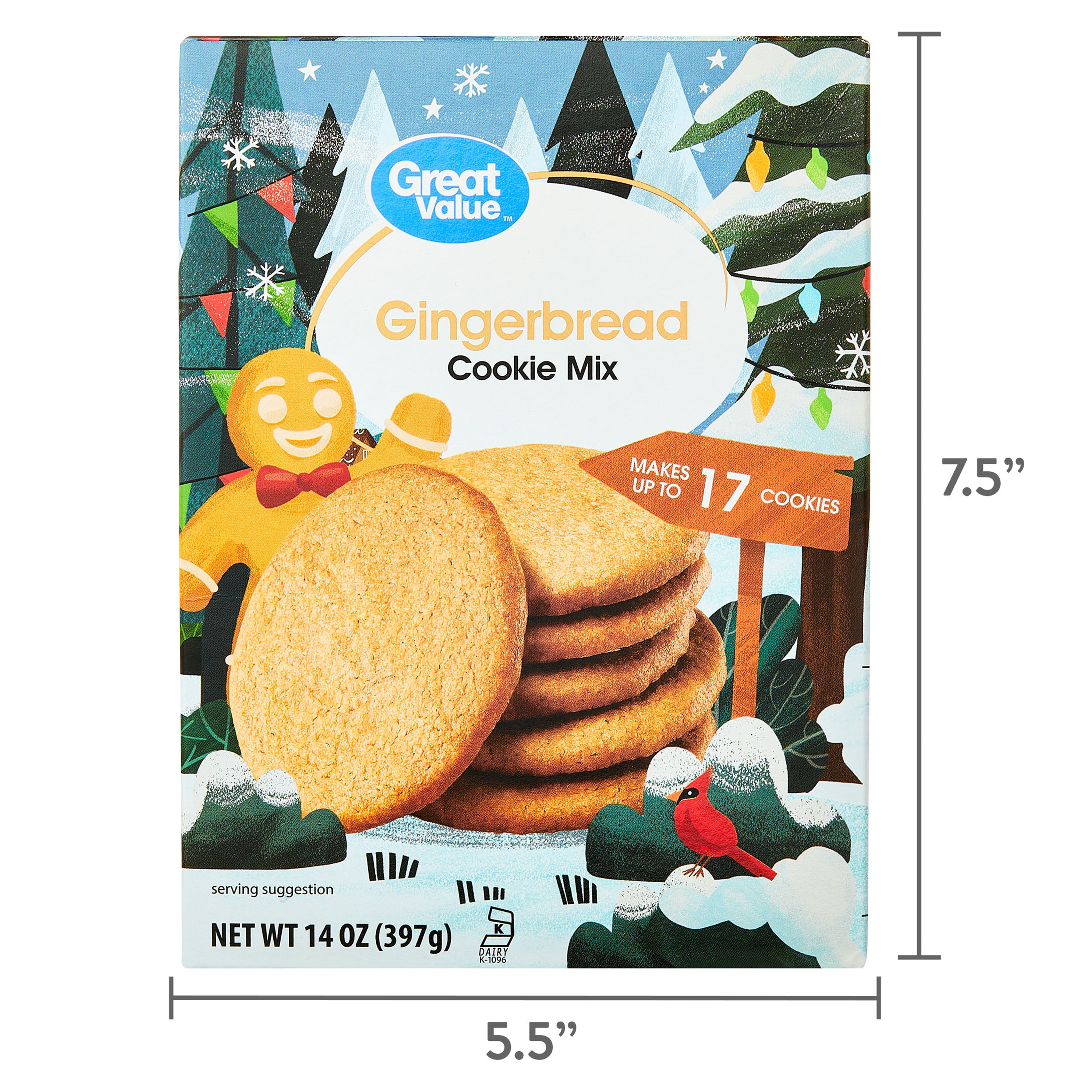 Great Value Holiday Gingerbread Cookie Mix, 14 oz