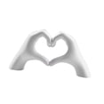 thumbnail image 4 of Escultura de mano de corazón, estatua decorativa de de amor, adorno de mesa, estatuilla de gesto de corazón para interior, estantes, festival, 4 of 8