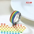 thumbnail image 1 of Bague LGBT Arc-en-Ciel en Émail Inoxydable Bague Lesbienne Gay, 1 of 6