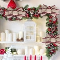 thumbnail image 4 of PONPRNGY 1Pc Christmas Buffalo Plaid Bow Rustic Burlap Crafts Wreath Bow for Holiday Weeding Kitchen Decor, 4 of 6