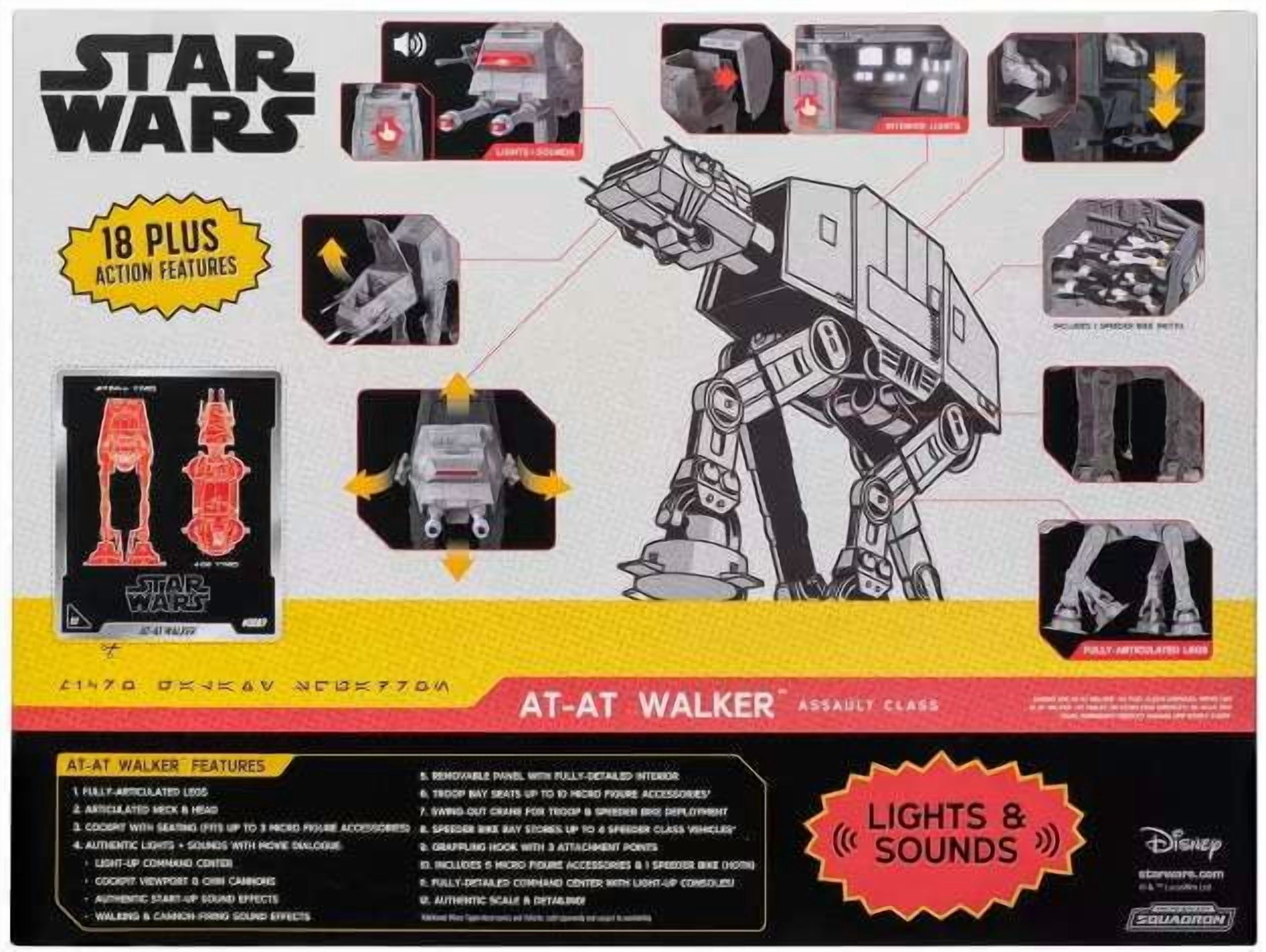 Star Wars Micro Galaxy Squadron AT-AT Walker Vehicle (Lights 