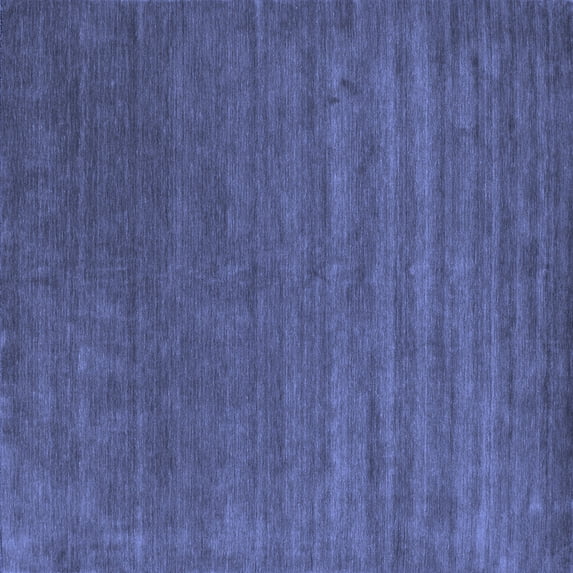 Ahgly Company Machine Washable Indoor Square Abstract Blue Contemporary Area Rugs, 6' Square