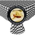thumbnail image 5 of Black Tavern Check Fabric Tablecloth by Newbridge - Bistro Check Heavy Weight, Water Repellent, Stain Resistant Fabric Tablecloth 60” x 84” Oval, 5 of 9