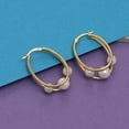 thumbnail image 4 of LeCalla 925 Sterling Silver Gold-Plated Double Hoop Earrings for Women and Teen 36MM, 4 of 8