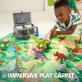 thumbnail image 6 of Joyfy 19 PCS Dinosaur Figures , Realistic Dinosaur Toys with Activity Play Mat & Storage Cage & Trees, Dino Playset Toys for Ages 3-5,  Christmas Birthday Gift For Boys, 6 of 9