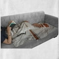 thumbnail image 6 of Outer Space Soft Flannel Fleece Blanket, Spacelaunch Spaceship Futuristic Interior Corridor Mars Planet World Image, Cozy Plush for Indoor and Outdoor Use, 50" x 70", White and Red, by Ambesonne, 6 of 6