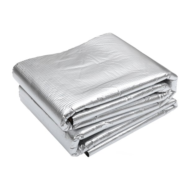 Ofertas Únicas 237mil 6mm 0.61sqft Mat de Aislamiento Acústico de Aluminio con Rejilla Material de Escudo Térmico para Capó Cubierta de Motor de Barco 78.74"x39.37" Tonalidad Plateada