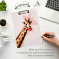 thumbnail image 2 of FMSHPON Giraffe Funny Lip Kiss Clipboard Hardboard Wood Nursing Clip Board and Pull for Standard A4 Letter 13x9 inches, 2 of 2