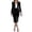 Black, variant on Women's Elegant Business Suit Sets Slim Fit Dressy Casual Velvet Blazer with Bodydcon Pencil Skirt 2 Piece Office Work Formal Outfits