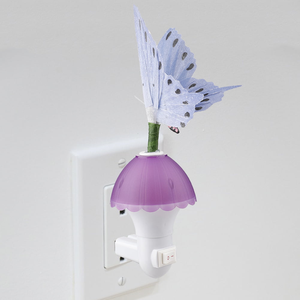 Fiber Optic Butterfly Night Light LED Color Changing Lamp Baby Bedroom Lamp Deco 