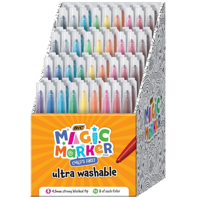 Juego de rotuladores BIC Child's First Magic, 96 unidades, colores surtidos