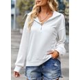 thumbnail image 5 of DOKOTOO Womens Zip Up Sweatshirts Fall Half Zip Pullover Oversized Fall Quarter Zipper Sweatshirt for Women S-2XL, 5 of 9