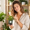 thumbnail image 5 of Leodye 1PCS Water Absorbent Root Control Plant Pot Detachable Plastic Planter Simple Design Cultivation Container for Pothos Indoor Green Plant Growing -4.92x4.92in, 5 of 7