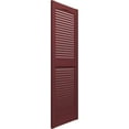 thumbnail image 4 of Ekena Millwork 14 1/2"W x 79"H Lifetime Vinyl, TailorMade Cathedral Top Center Mullion, Open Louver Shutters, w/Shutter-Loks (Per Pair), Wineberry, 4 of 7