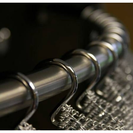 Decorative Curved Shower Rod With Swivel Flange Brushed Nickel