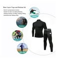 thumbnail image 6 of YUSHOW Mens Thermals Underwear Set Thin Wicking Base Layer Crew Neck Long Johns, 6 of 7