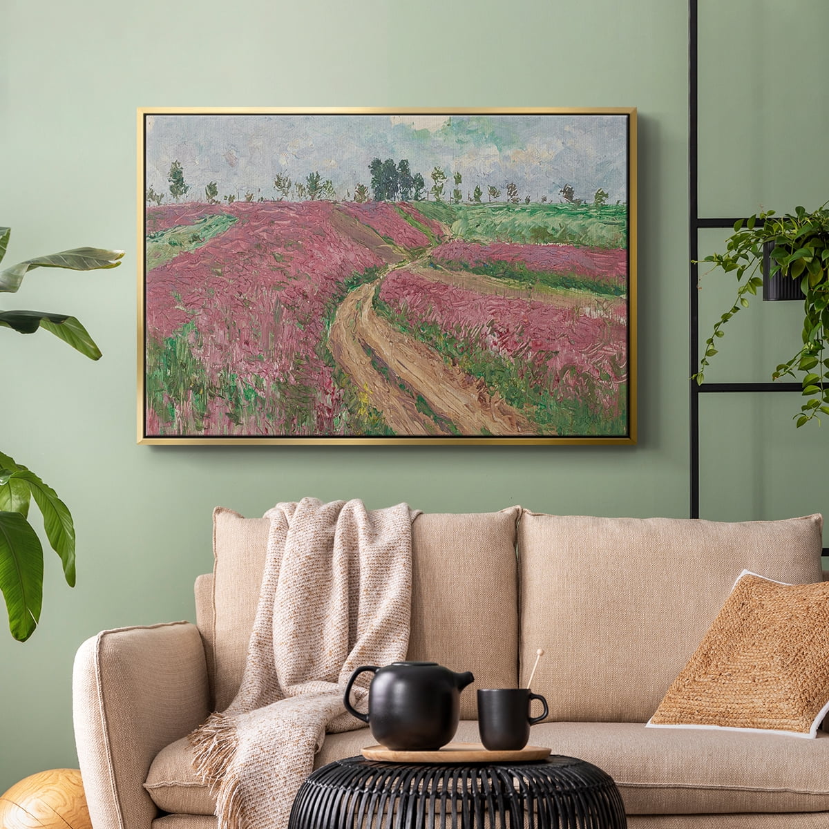 Vintage Landscape-CCCLXV By Wexford Home Framed in Gold Wood Gallery Wrapped Canvas 27 in. x 41 in.