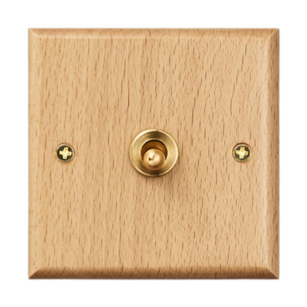 Placa de interruptor de iluminación de madera, cubierta de toma de corriente, utilidad, fácil instalación, decoración del hogar Palanca única