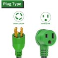 thumbnail image 2 of RVGUARD Welder Adapter, Generator 4 Prong 30 Amp to Welder 50 Amp Adapter, NEMA L14-30P to 6-50R Welding Adapter, 12 Inch, Green, 2 of 5