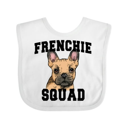 

Inktastic Cute French Bulldog Frenchie Squad Gift Baby Boy or Baby Girl Bib