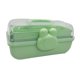 thumbnail image 3 of Organizador de accesorios para el cabello, caja organizadora de joyas con asa, multiusos para manualidades. Verde, 3 of 9