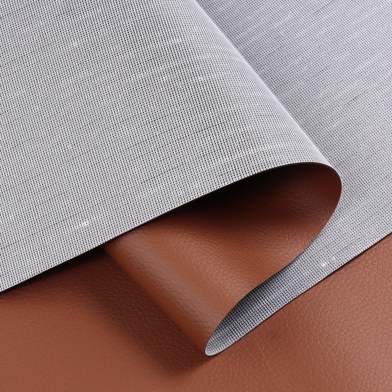 Faux Leather Waterproof Synthetic Fabric Repair for Car seat, Couch Covers,Upholstery Craft Sewing Brown 84"x54"