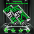 thumbnail image 2 of Rechargeable Xbox Controller Battery Pack for Xbox one/Xbox One S/Xbox X/Xbox Elite/Xbox Series X|S, 4x6240mWh Batteries Pack for Xbox Accessories Kits, Xbox 360 Console,Xbox Controller Battery Pack, 2 of 7