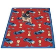 thumbnail image 2 of Joy Carpets 1454D-01 Start Your Engines Red 7 ft.8 in. x 10 ft.9 in.  WearOn Nylon Machine Tufted- Cut Pile Just for Kids Rug, 2 of 2