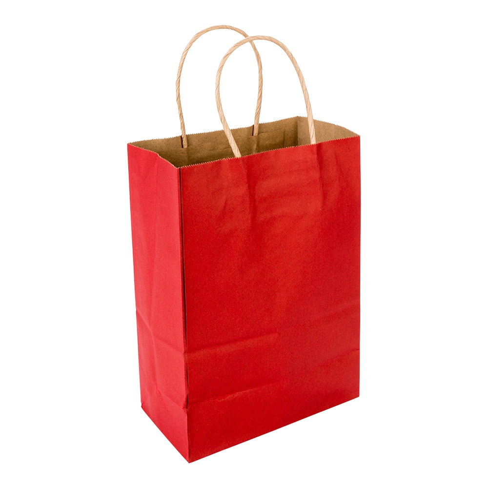 Saving Nature Red Paper Medium Retail Bag - with Handles - 10 x